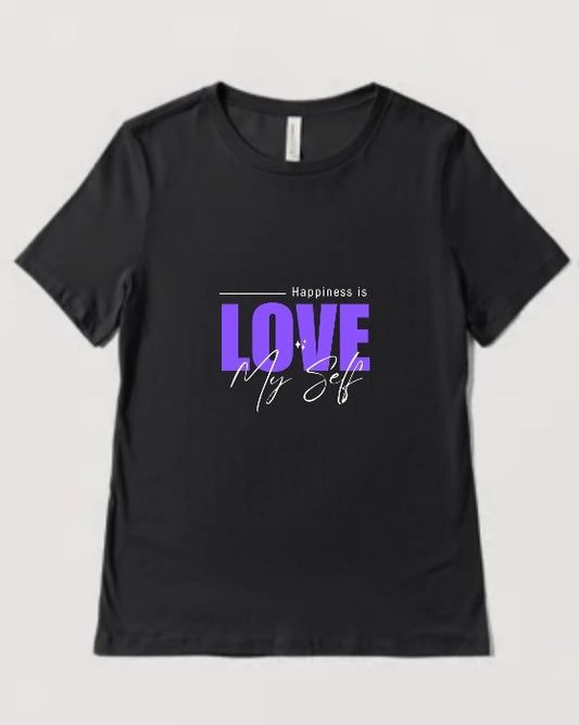 InspiraWear "Happiness is Loving Myself" T-Shirt